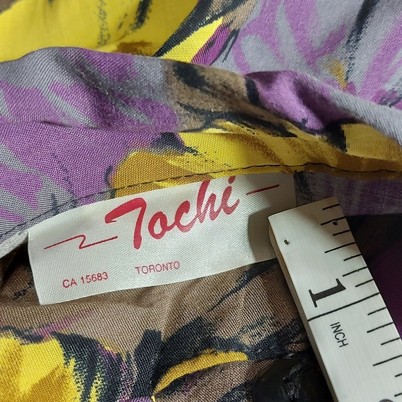 Tochi Vintage Floral Rayon Skirt Blouse Set, Large - Picture 13 of 16